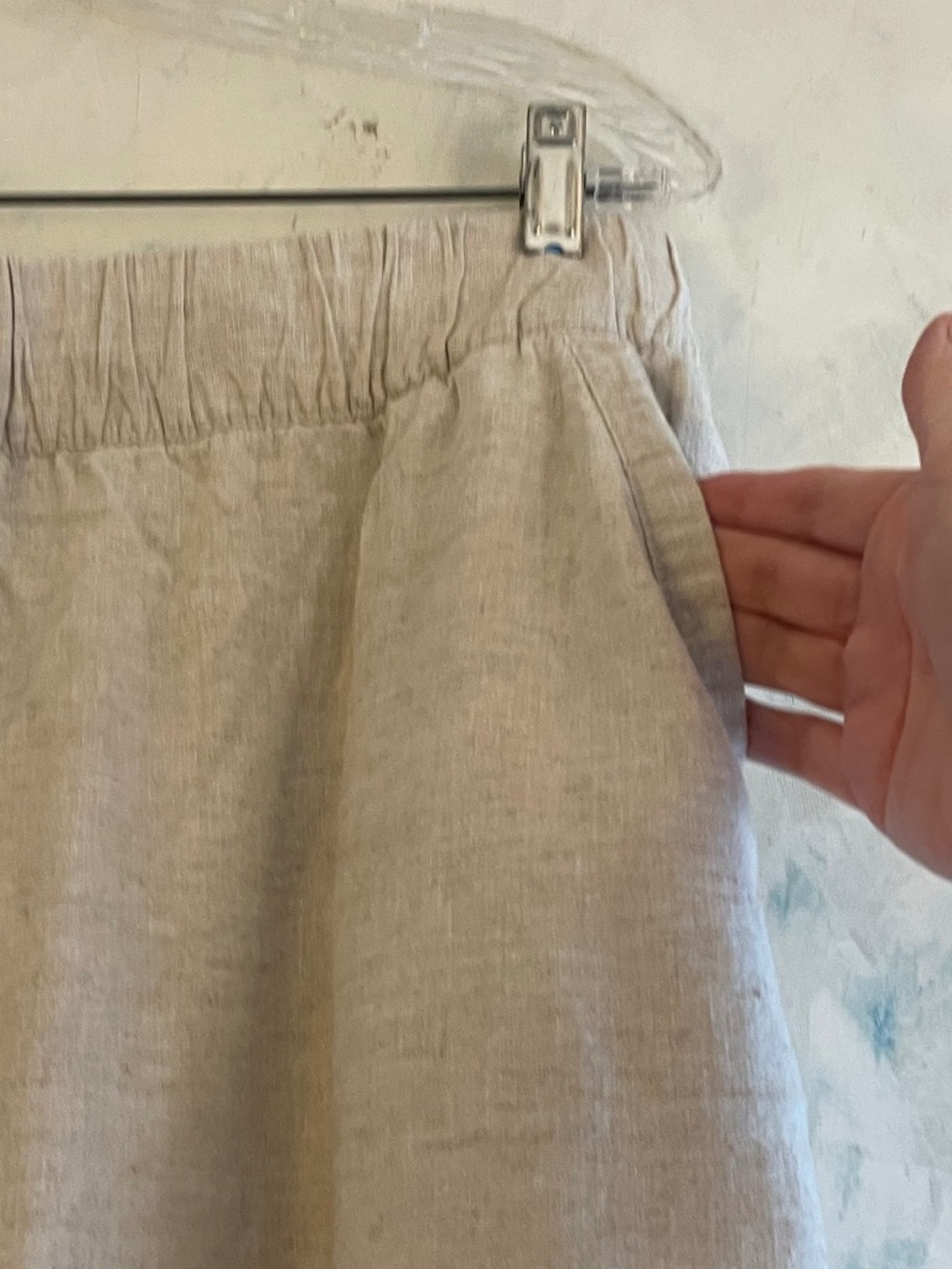 Lane Bryant Linen Wide Leg High Rise Oatmeal Beige Pants Trousers Plus Size 22 - Picture 3 of 13
